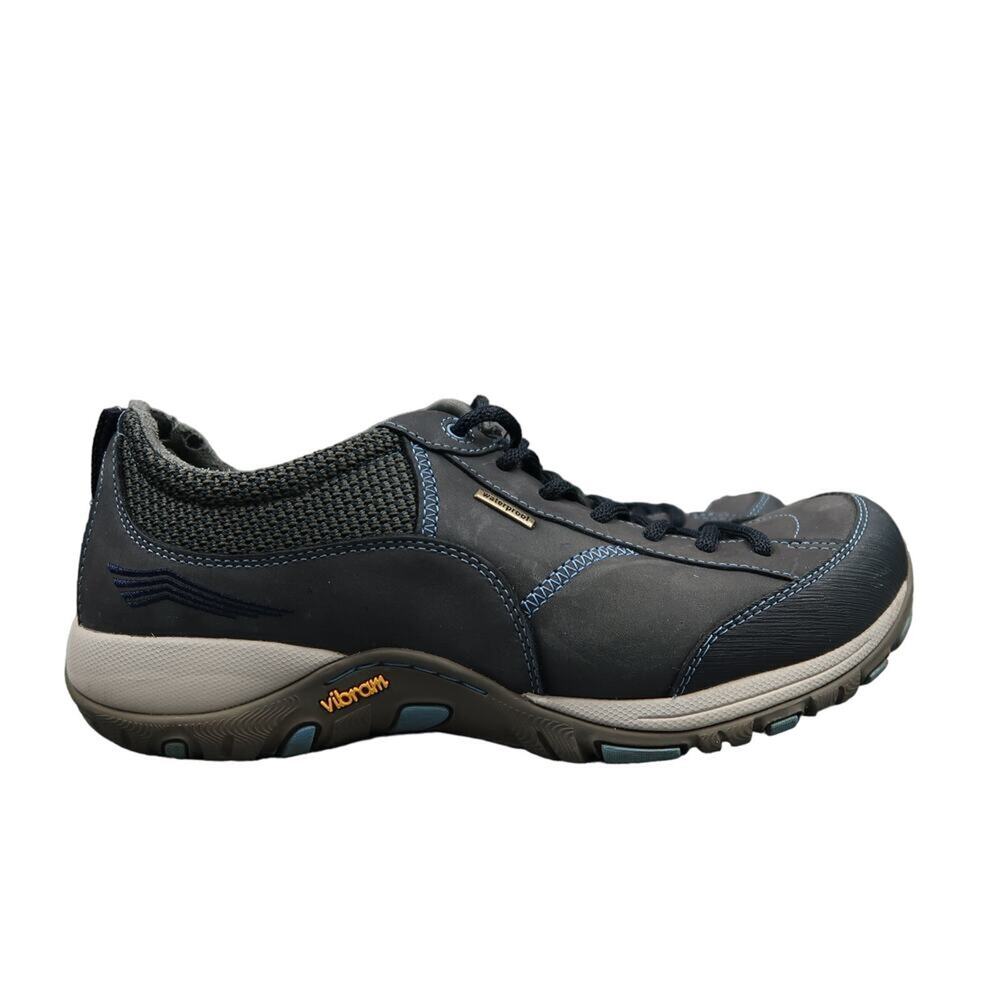 Dansko Shoes Womens 39 Sneakers Paisley Navy Waterproof Leather Athletic Comfort